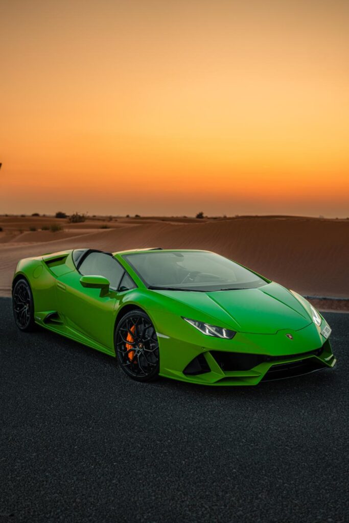 Rent Lamborghini Dubai | Huracan Evo Spyder (Green)